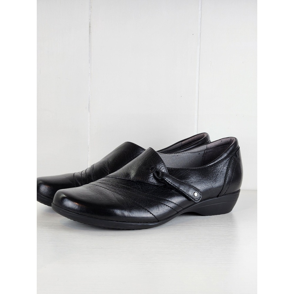 Dansko Franny Black Leather Slip On Loafer Shoes Womens 41 US 10.5 5500020200